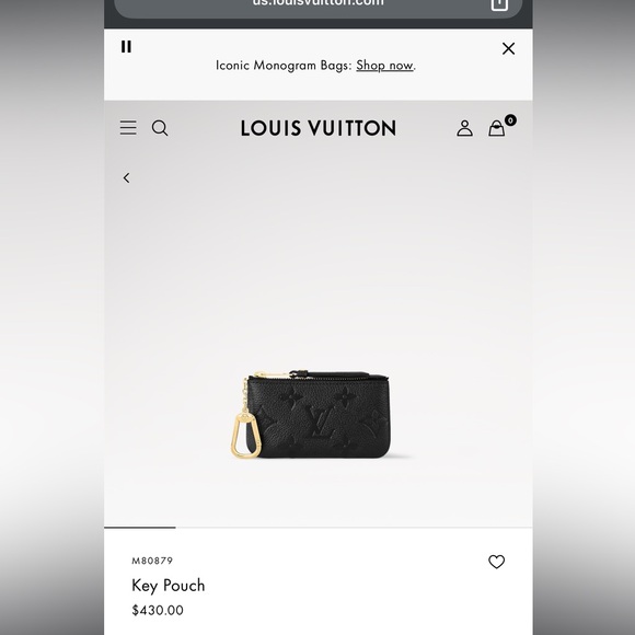 ๐๐ค๐LOUIS VUITTON KEY POUCH๐๐ค๐ - Picture 3 of 3